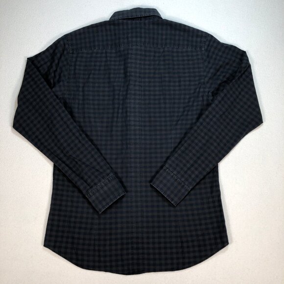 Zegna Sport Black Watch Shirt Men's M Black Brown Gingham Plaid Twisted‎ Cotton - Picture 2 of 16